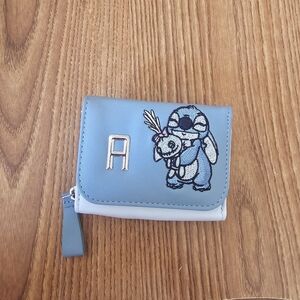 Disney's Stitch "A" Initial Mini Blue Wallet NWOT